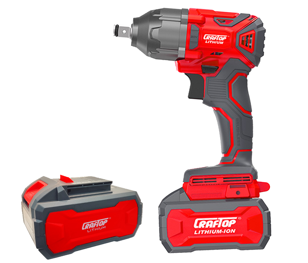 Cordless 1/2" Impact 20V w/4.0 Ah Battery - Craftop