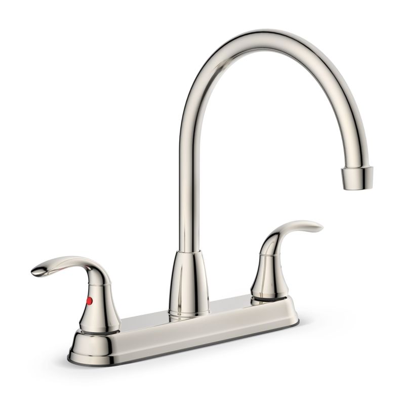 Two Lever Gooseneck Bar Faucet 8"
