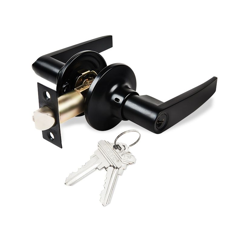 Entry Commercial Door Lock Lever Matte Black