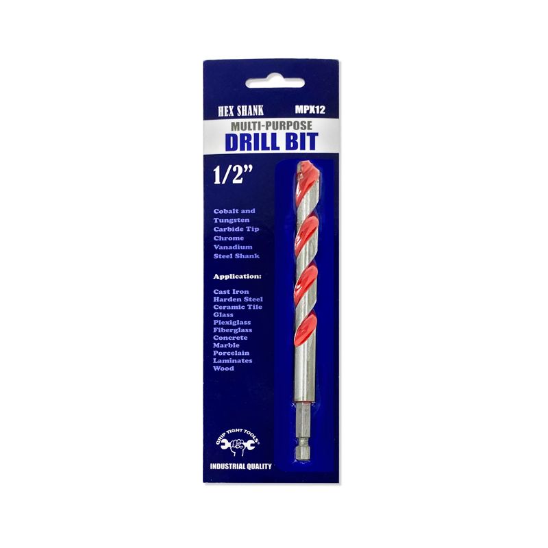 Multi-Purpose MPX Drill Bit w/HEX Shank