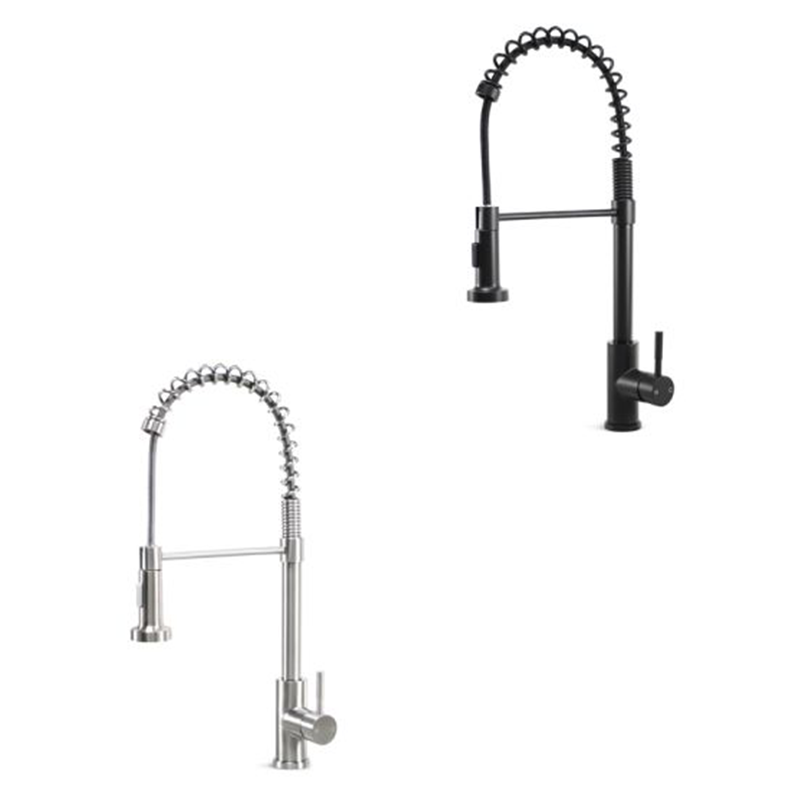 Single Handle Pulldown Sprayer Kitchen Faucet