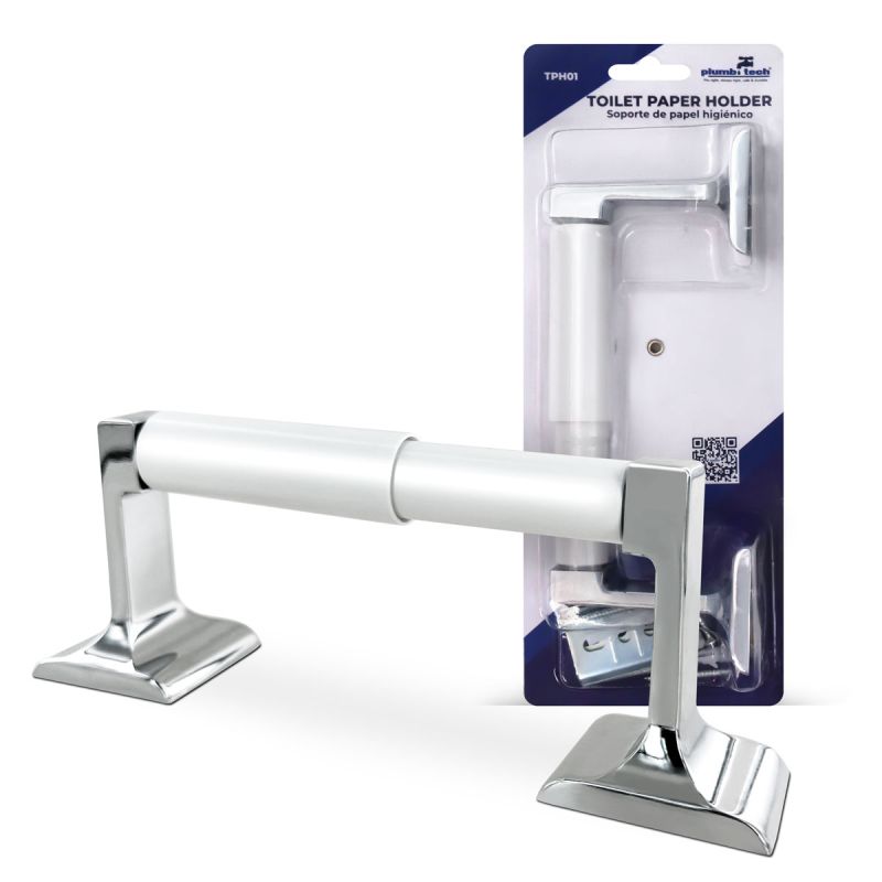 Toilet Paper Holder & Roller w/Concealed Screws