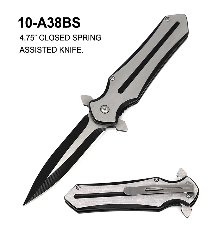 Pocket Knife 3-3/4" Stainless Steel Black