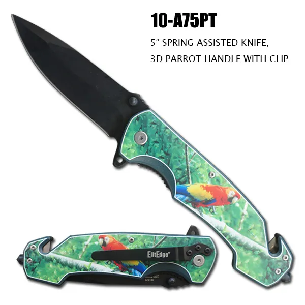 Pocket Knife 3-1/2" Blade Parrot