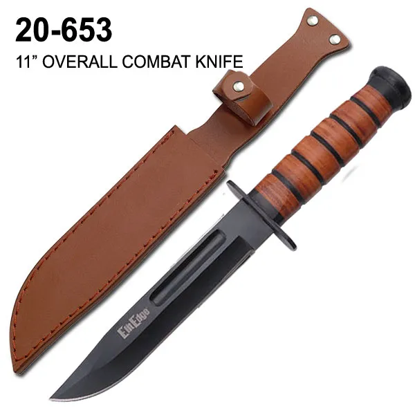 Hunting Knife 6" Blade Combat w/ Leather Sheath