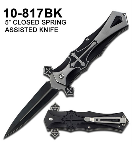 Pocket Knife 3-1/2" Blade Cross Aluminum Handle