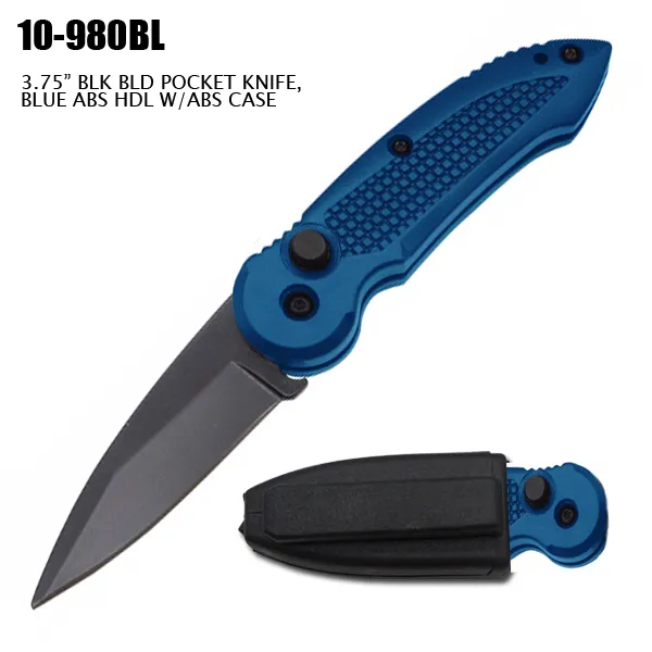 Pocket Knife 2-1/8" Blade w/ ABS Case Blue
