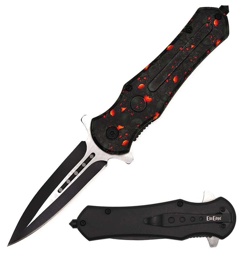 Pocket Knife 3-1/2" Blade Printed ABS Handle