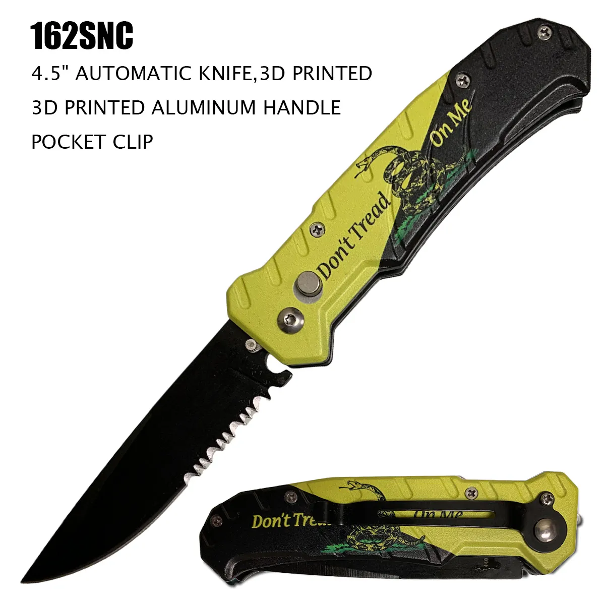Pocket Knife 3-1/2" Serrated Blade "Don't Tread"