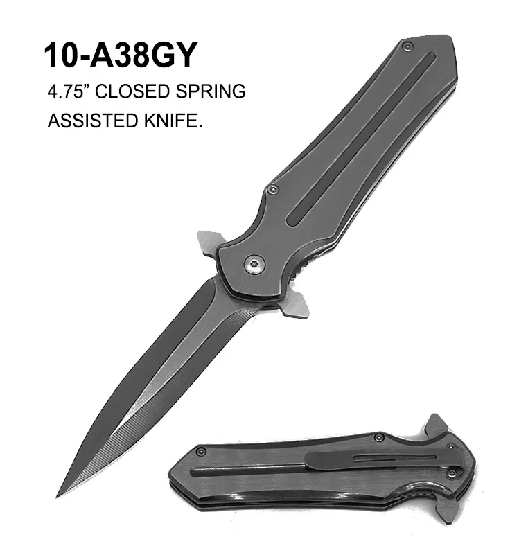Pocket Knife 3-3/4" Stainless Steel Grey