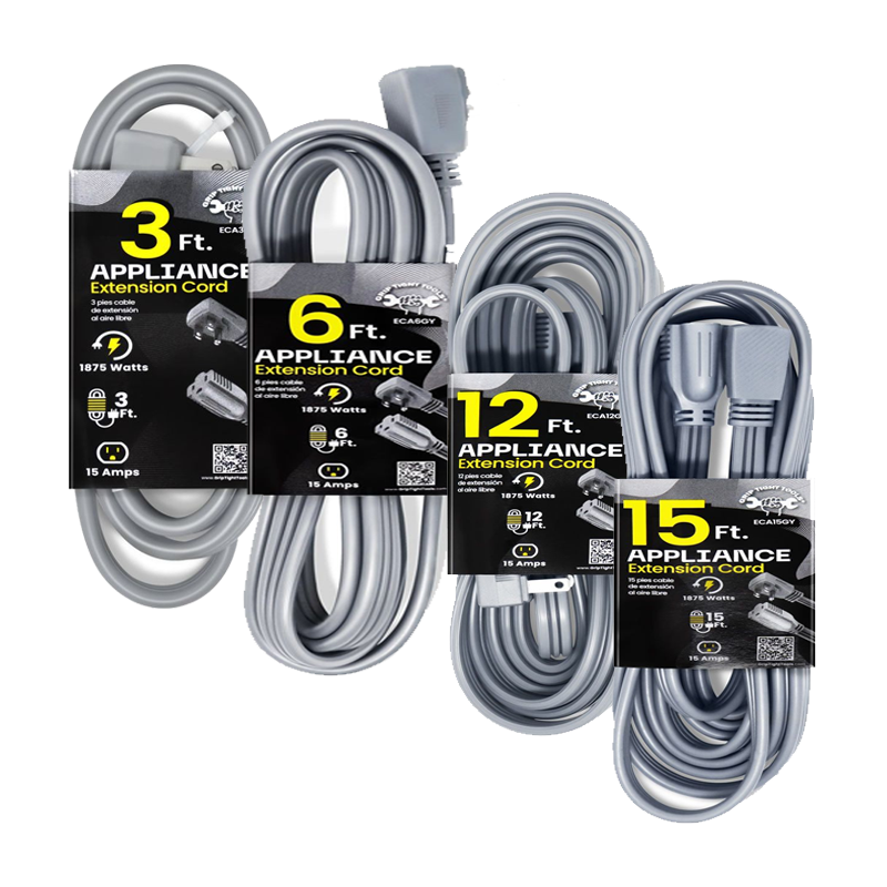 Grey Appliance Extension Cord 14-3