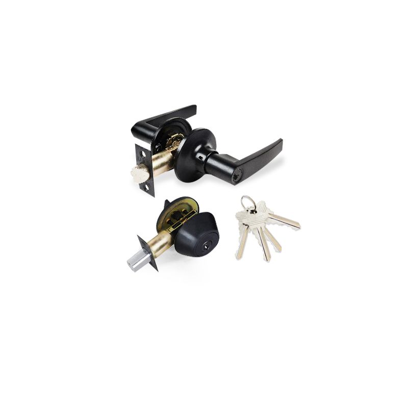 Combo Entry Lockset Lever Matte Black